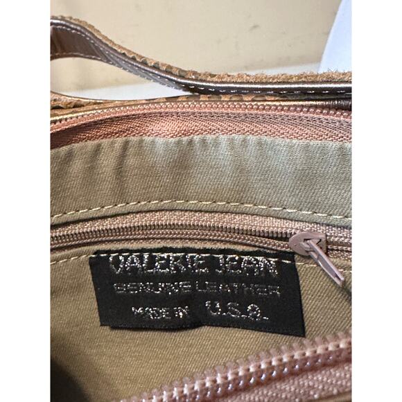 VTG Genuine Leather Shoulder Bag Baguette Textured Boho Y2K - Picture 13 of 13